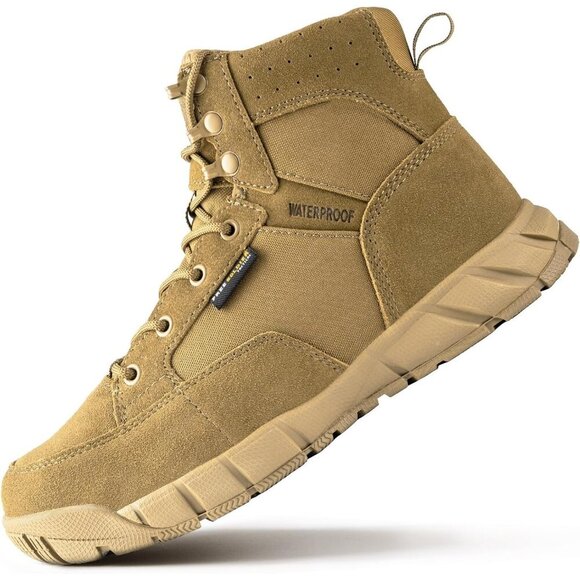 〽️Men\'s Light Brown Free Soldier Durable Waterproof Lightweight Tactical Boots main image 5